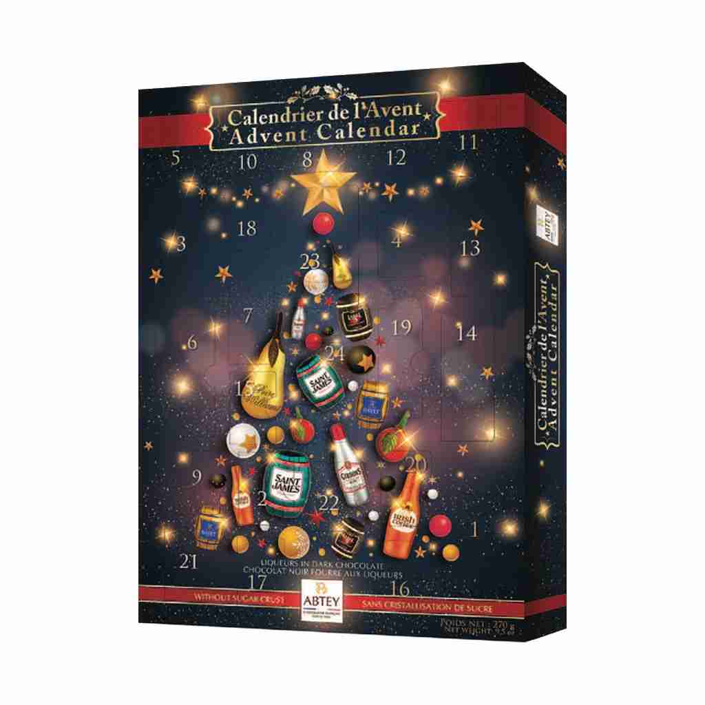 Abtey Adent Calender with 24 Assorted Liquor Pralines