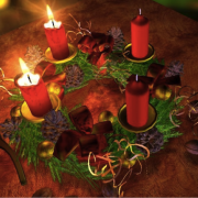Traditional advent wreath