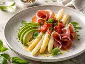 White Asparagus with Black Forest Ham