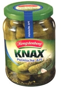 Hengstenberg Knax Crunchy Gherkins Polish Style in Jar