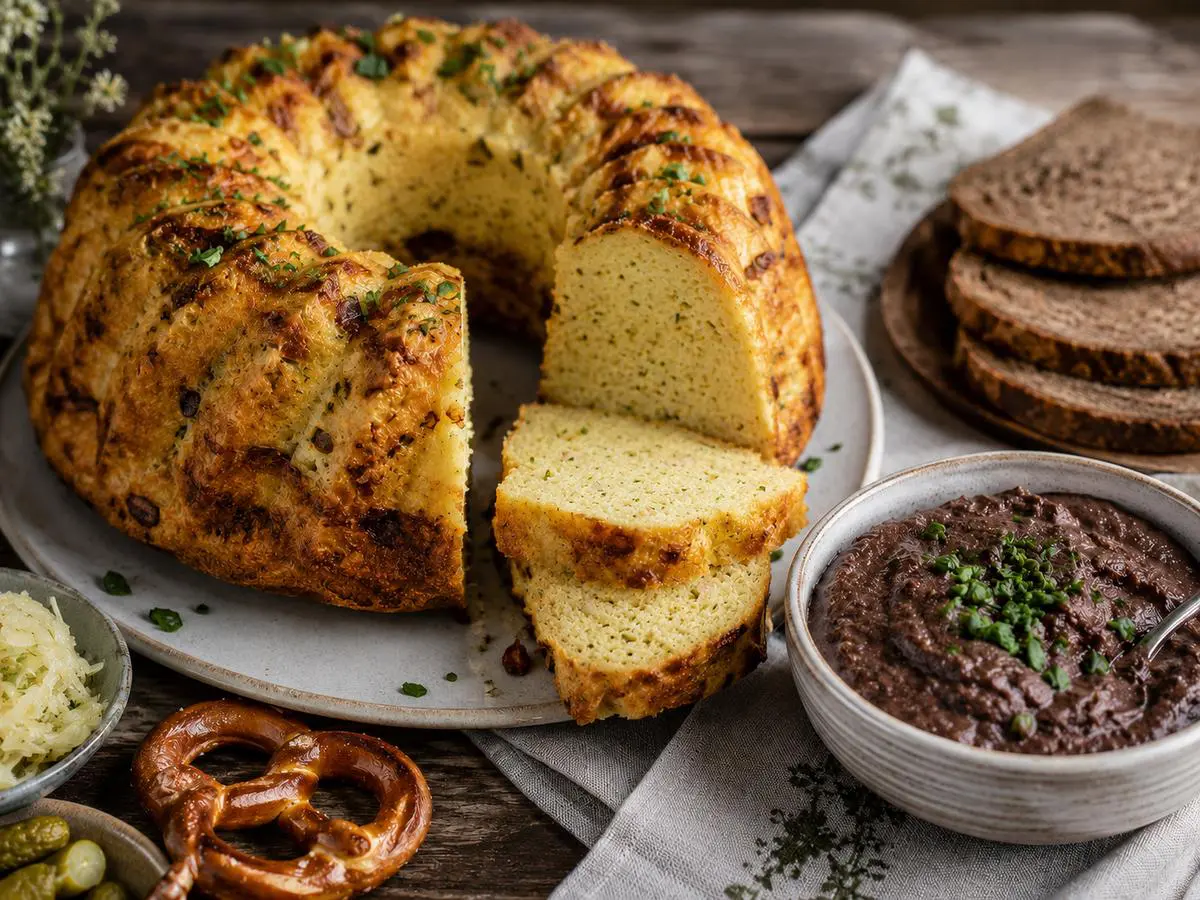 Kartoffelgugelhupf with Blood Sausage Dip