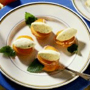 Apricots with Blue Cheese Filling