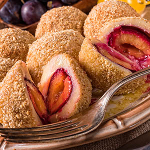 Plum dumplings