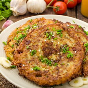 Potato Pancakes with Cheese and CHives