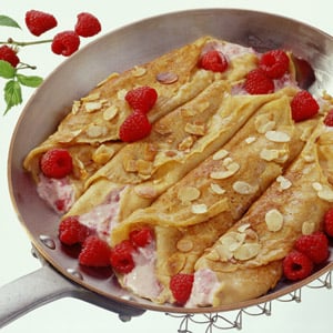 Raspberry Quark Pancakes