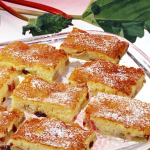 Rhubarb Sheet Cake