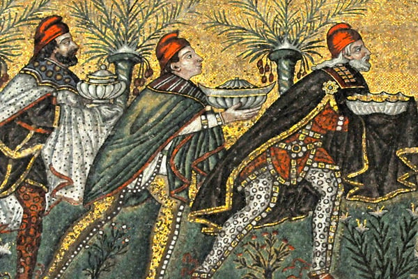 Old mosaic of the Three Kings
